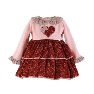 Spanish traditional dress Miranda Winter Girl Wine and Pink Dress Heart